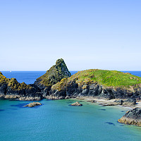 Buy canvas prints of kynace cove cornwall by Kevin Britland
