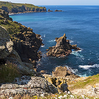 Buy canvas prints of lands end view cornwall by Kevin Britland