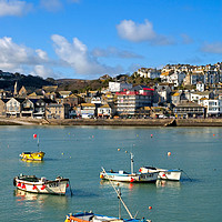 Buy canvas prints of st ives harbour cornwall by Kevin Britland