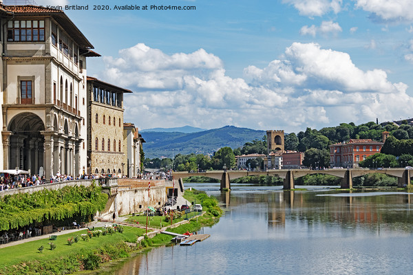 the river arno florence Picture Board by Kevin Britland