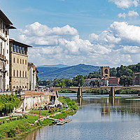 Buy canvas prints of the river arno florence by Kevin Britland