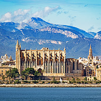 Buy canvas prints of Palma cathedral majorca by Kevin Britland