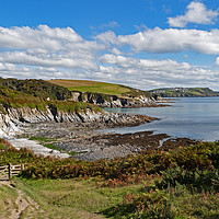 Buy canvas prints of polridmouth cove cornwall by Kevin Britland