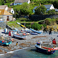 Buy canvas prints of cadgwith cove cornwall by Kevin Britland