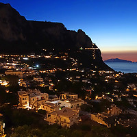 Buy canvas prints of capri sunset italy by Kevin Britland