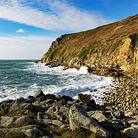 Buy canvas prints of porth nanven cornwall by Kevin Britland