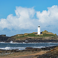 Buy canvas prints of godrevy lighthouse cornwall by Kevin Britland