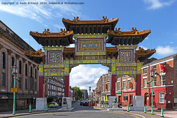 chinese arch Liverpool Picture Board by Kevin Britland