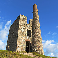 Buy canvas prints of The old ding dong tin mine cornwall by Kevin Britland
