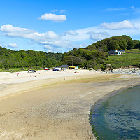 Buy canvas prints of meanporth beach falmouth by Kevin Britland