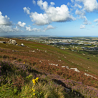 Buy canvas prints of carn brea view cornwall by Kevin Britland