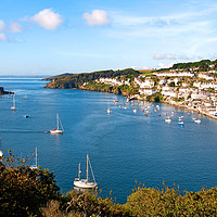 Buy canvas prints of river fowey cornwall by Kevin Britland