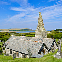 Buy canvas prints of st enodoc church cornwall by Kevin Britland