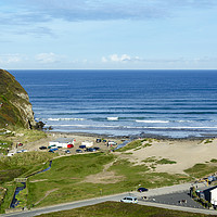 Buy canvas prints of porthtowan cornwall by Kevin Britland