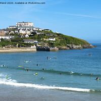 Buy canvas prints of towan beach newquay by Kevin Britland