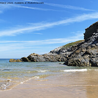 Buy canvas prints of peaceful cornish beach by Kevin Britland