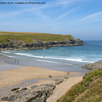 Buy canvas prints of porth joke beach cornwall by Kevin Britland