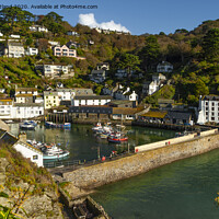 Buy canvas prints of polperro harbour cornwall by Kevin Britland