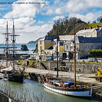 Buy canvas prints of charlestown harbour cornwall by Kevin Britland