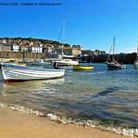 Buy canvas prints of mousehole harbour cornwall by Kevin Britland