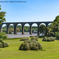 Buy canvas prints of st germans viaduct cornwall by Kevin Britland