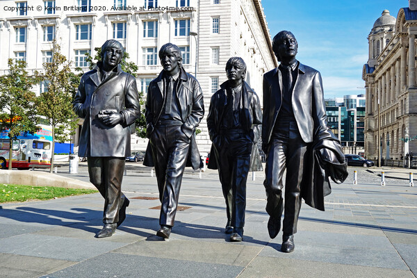 beatles statue liverpool Picture Board by Kevin Britland