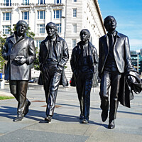 Buy canvas prints of beatles statue liverpool by Kevin Britland