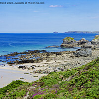 Buy canvas prints of st agnes beach cornwall by Kevin Britland