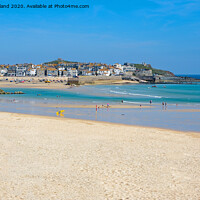 Buy canvas prints of porthminster beach st ives cornwall by Kevin Britland