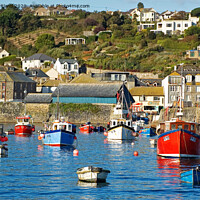 Buy canvas prints of mevagissey harbour cornwall by Kevin Britland