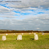 Buy canvas prints of merry maidens stone circle cornwall  by Kevin Britland