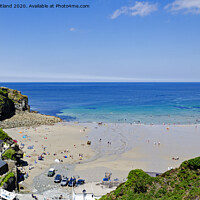 Buy canvas prints of trevaunance cove st agnes in cornwall by Kevin Britland