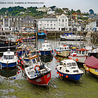 Buy canvas prints of  mevagissey harbour cornwall by Kevin Britland