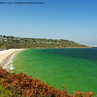 Buy canvas prints of  Carbis bay cornwall by Kevin Britland