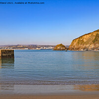 Buy canvas prints of polkerris cove cornwall by Kevin Britland
