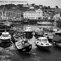 Buy canvas prints of mevagissey harbour cornwall by Kevin Britland