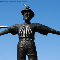 Buy canvas prints of Tin Miner sculpture  by Kevin Britland