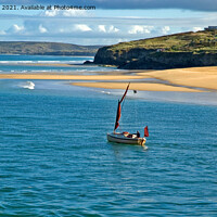 Buy canvas prints of Hayle estuary and beach cornwall by Kevin Britland