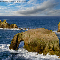 Buy canvas prints of lands end cornwall by Kevin Britland