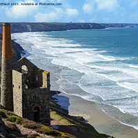 Buy canvas prints of old tin mine cornwall by Kevin Britland