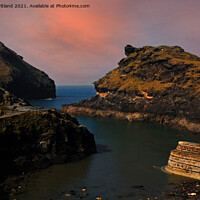 Buy canvas prints of boscastle harbour cornwall by Kevin Britland