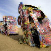 Buy canvas prints of Cadillac Ranch 4325 by Luc Novovitch
