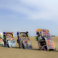 Buy canvas prints of Cadillac Ranch 4329 by Luc Novovitch