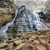 Buy canvas prints of Burgess Falls State Park, Tennessee by Luc Novovitch