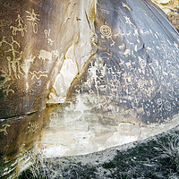 Buy canvas prints of Newspaper Rock by Luc Novovitch