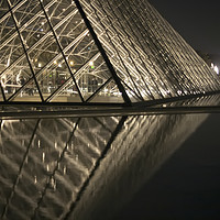 Buy canvas prints of The Louvre Pyramid at Night by Luc Novovitch