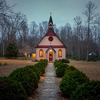 Buy canvas prints of Church at Dusk by Luc Novovitch