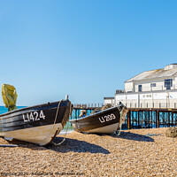 Buy canvas prints of Bognor Regis Beach and Fishing Boats by Graham Prentice