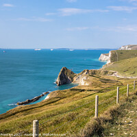 Buy canvas prints of South West Coast Path at West Lulworth by Graham Prentice