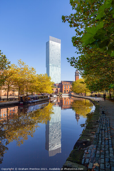 Beetham Tower Reflected in Bridgewater Canal  Picture Board by Graham Prentice